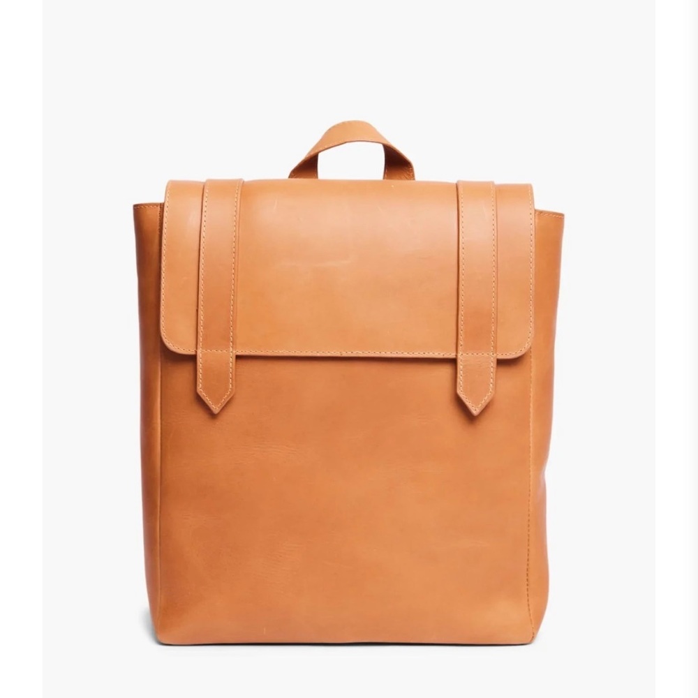 Able Isabel Heritage Leather Backpack in Cognac